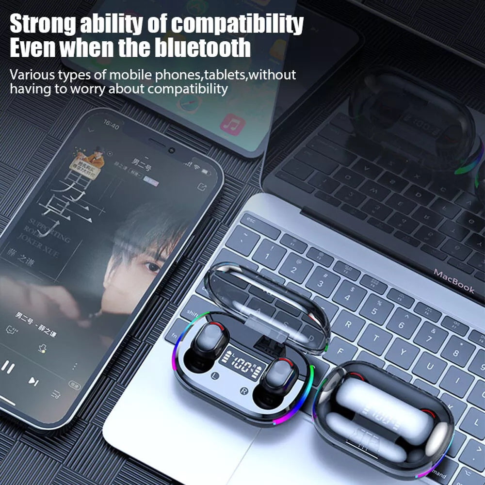 Plugga Mini Wireless Earbuds - TWS 5.3 Wireless Headphones Earphone Waterproof For All Phones