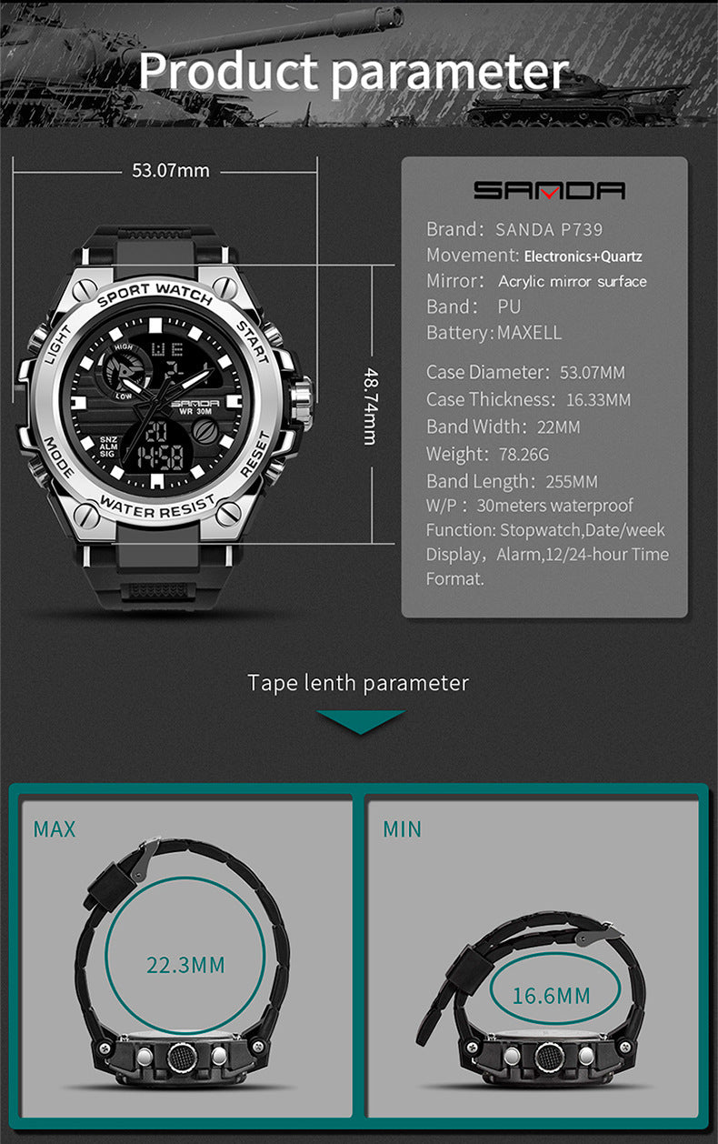 Digital Waterproof Electronic Watch